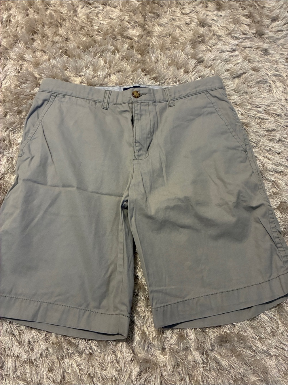 Tommy Hilfiger Light Gray Flat-Front Men's Shorts